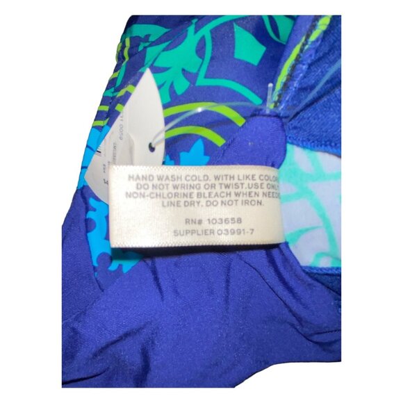 Stylus Swimwear S Top Women Blue Green Nylon Spandex - Picture 5 of 7